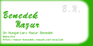 benedek mazur business card